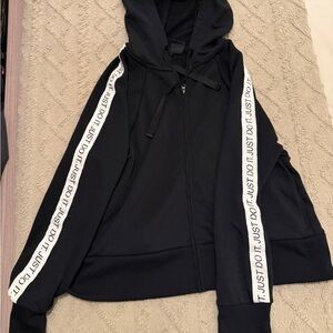 Nike Women's Black Zip-Up Hoodie